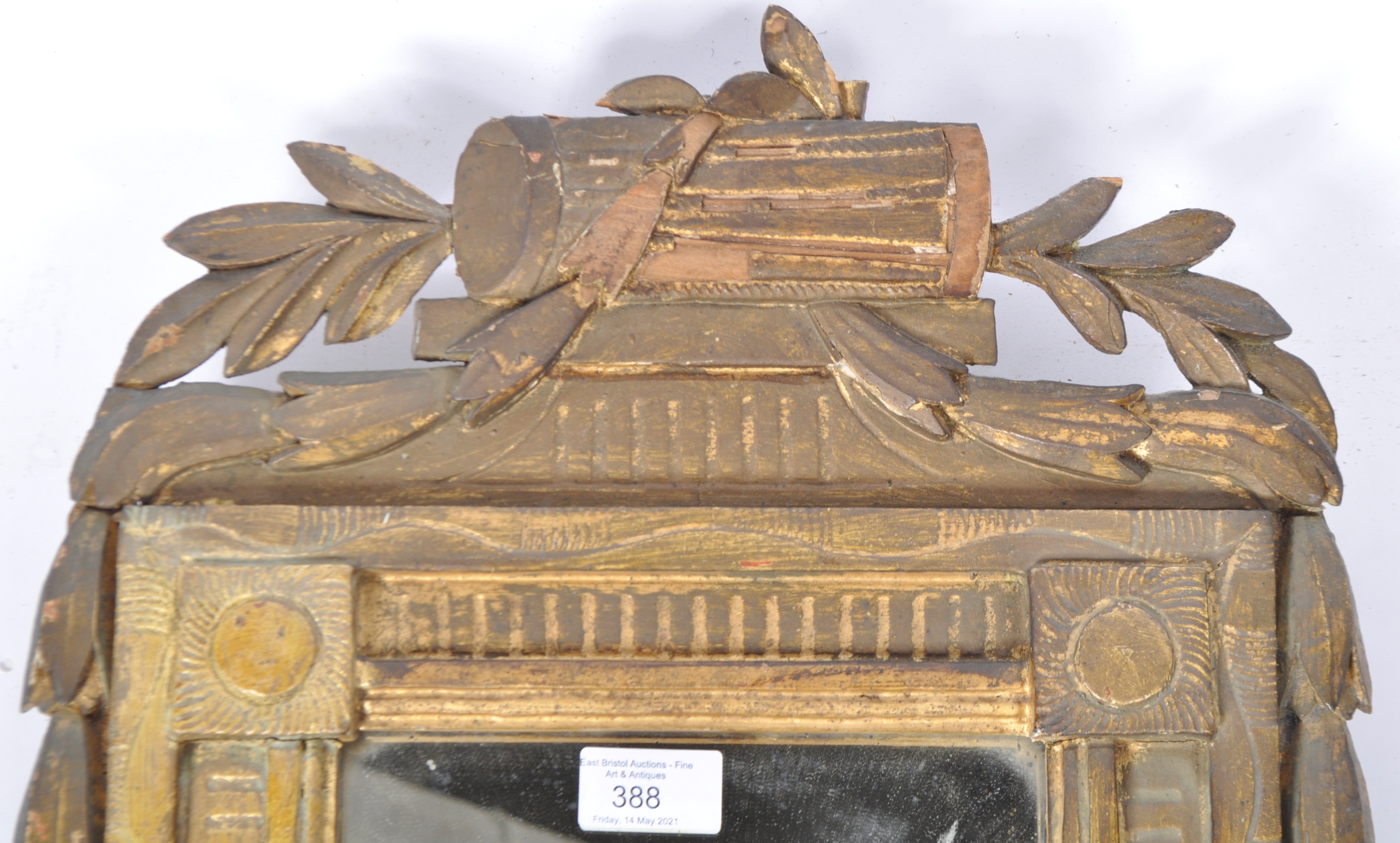 LATE 18TH CENTURY FRENCH CARVED GILT HANGING PIER MIRROR - Image 2 of 5