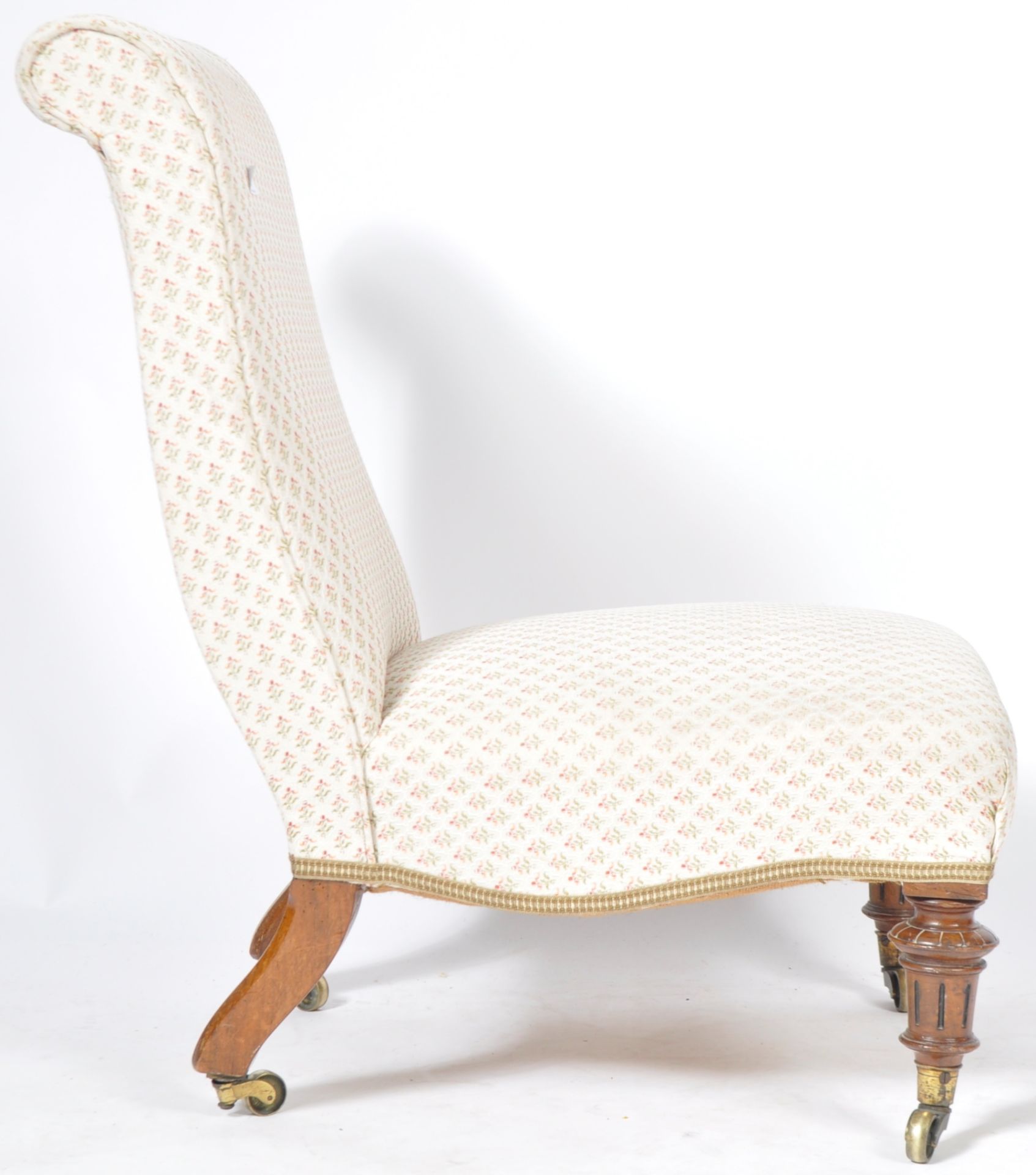 ORIGINAL GILLOW STAMPED LOW BEDROOM CHAIR - Image 6 of 8