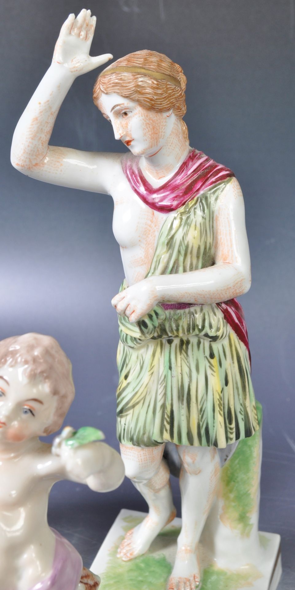 COLLECTION OF ANTIQUE PORCELAIN CLASSICAL FIGURINES - Image 4 of 9