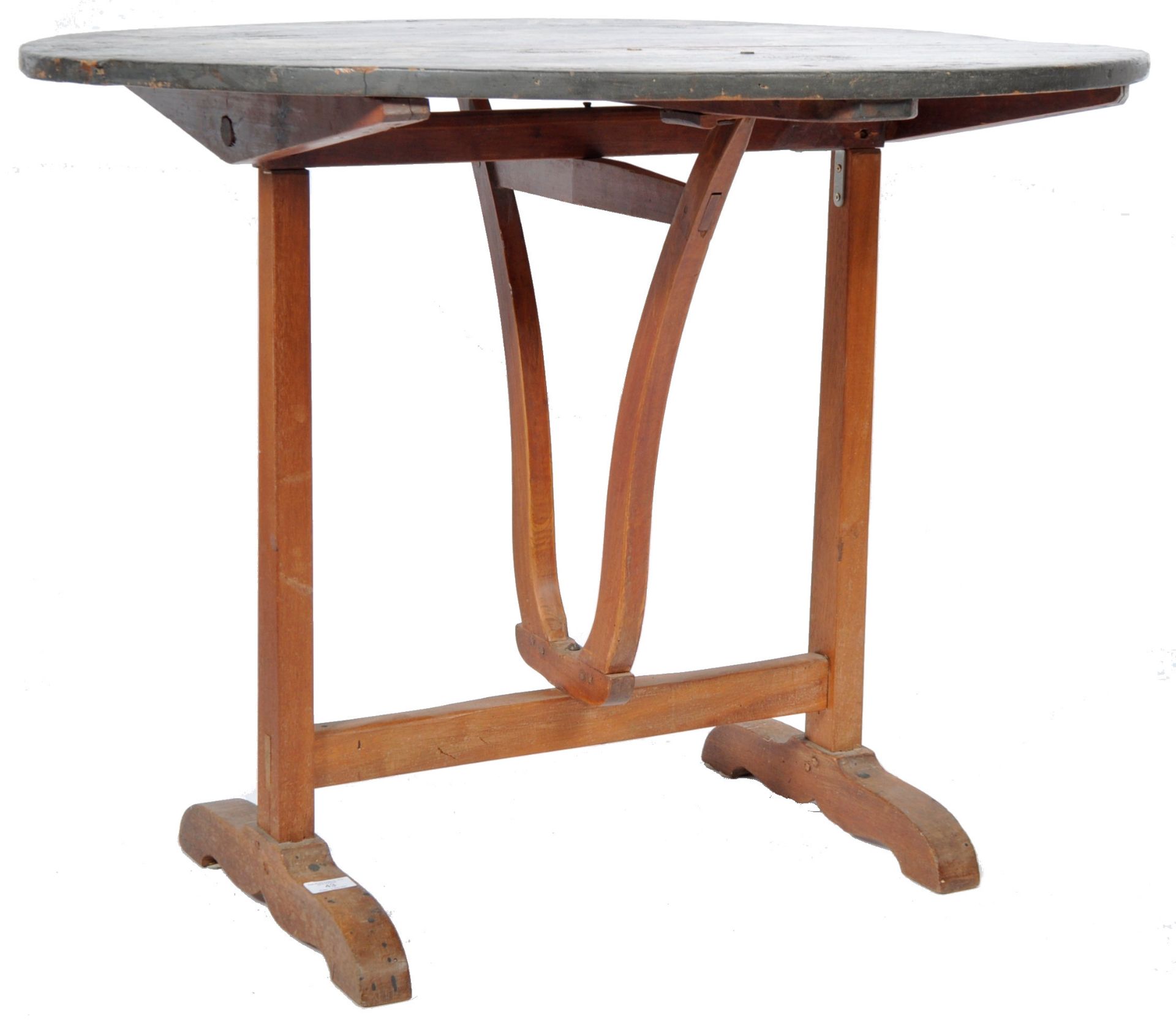 ANTIQUE 19TH CENTURY FRENCH PAINTED VENDANGE TABLE TABLE DE VIGNERON - Image 2 of 9