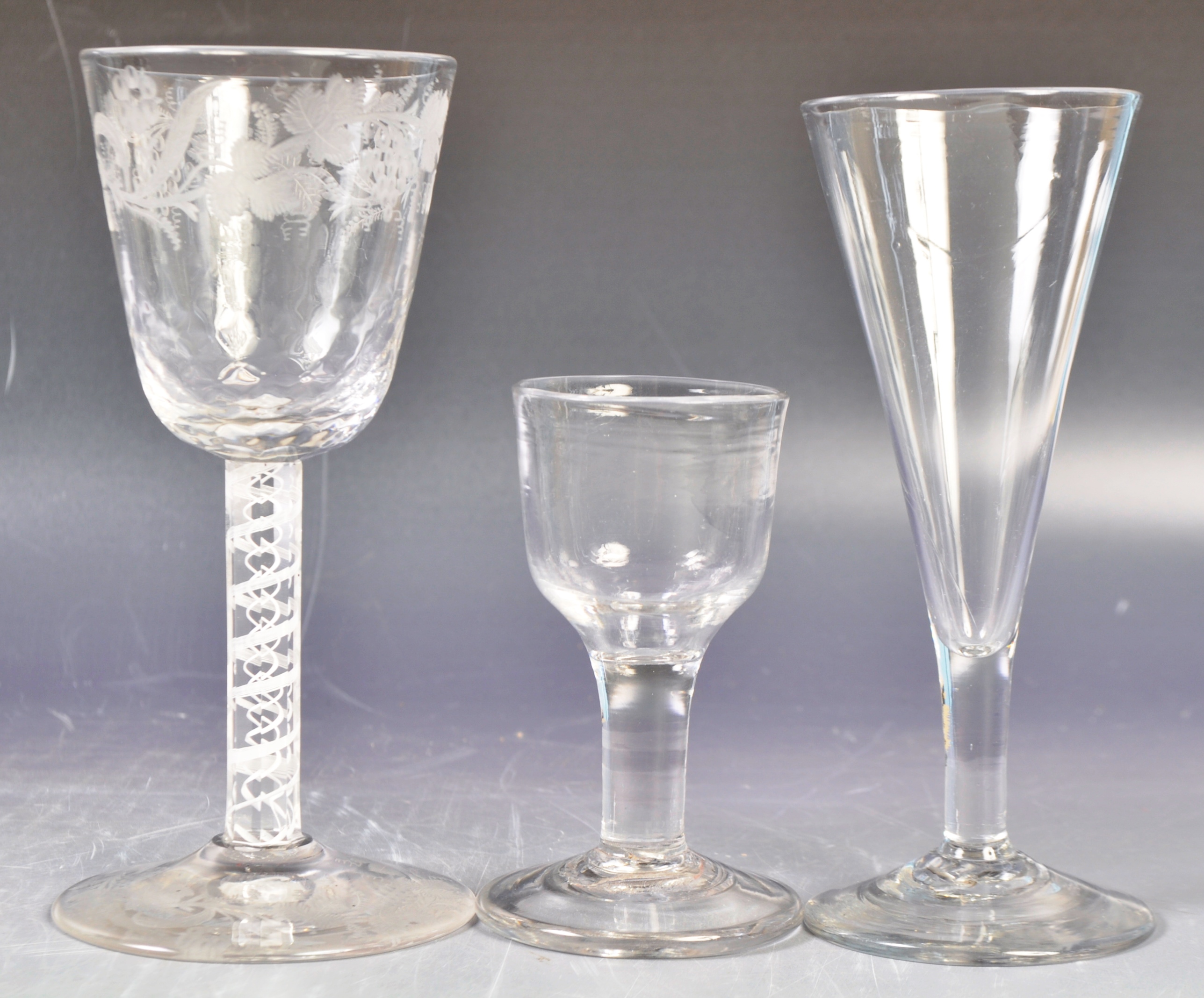 COLLECTION OF ANTIQUE WINE DRINKING GLASSES - Image 2 of 10