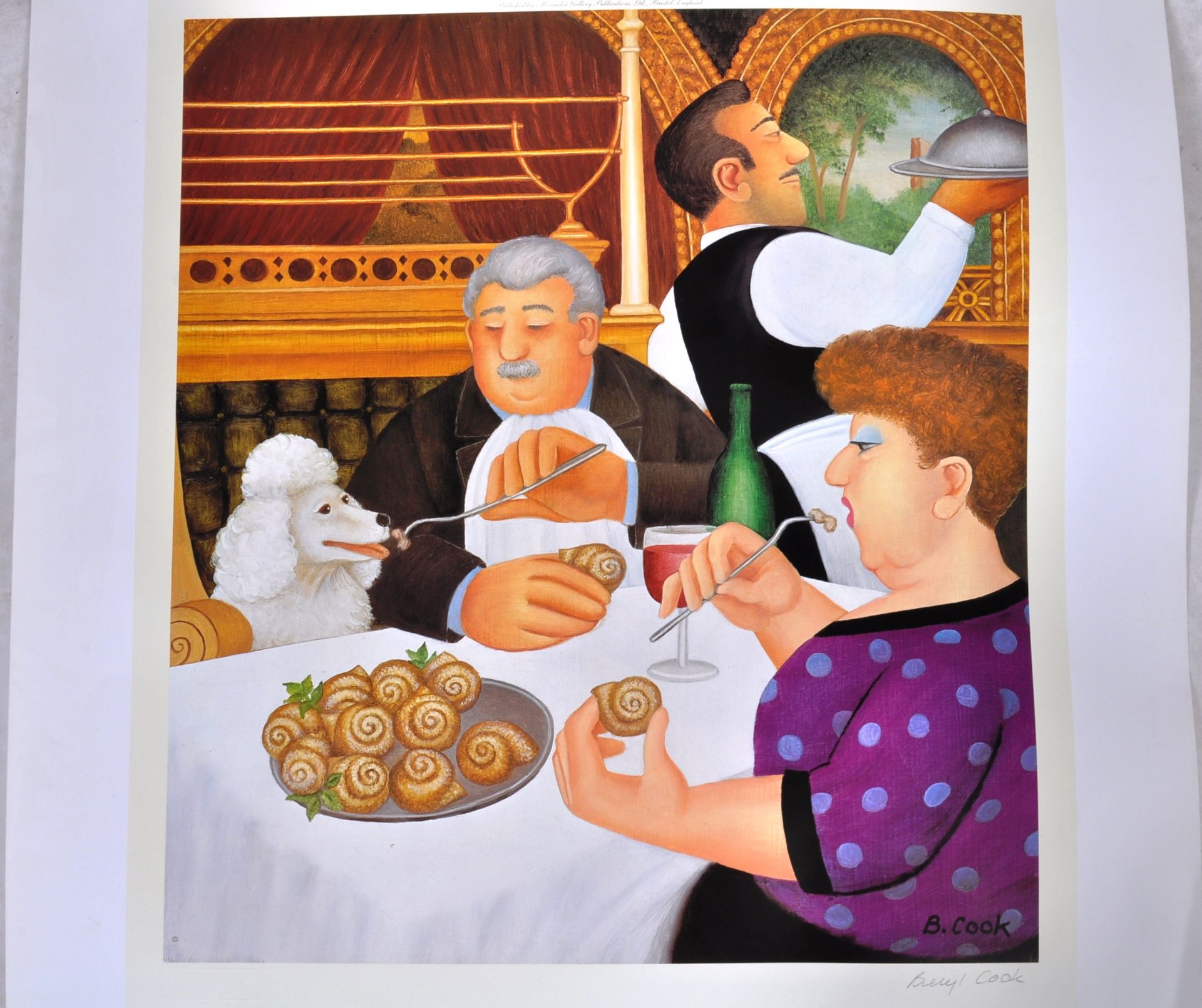 BERYL COOK LIMITED EDITION SIGNED PRINT ' DINING IN PARIS ' - Image 2 of 4