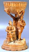 ANTIQUE 19TH CENTURY GERMAN BLACK FOREST CARVING OF FIGURES