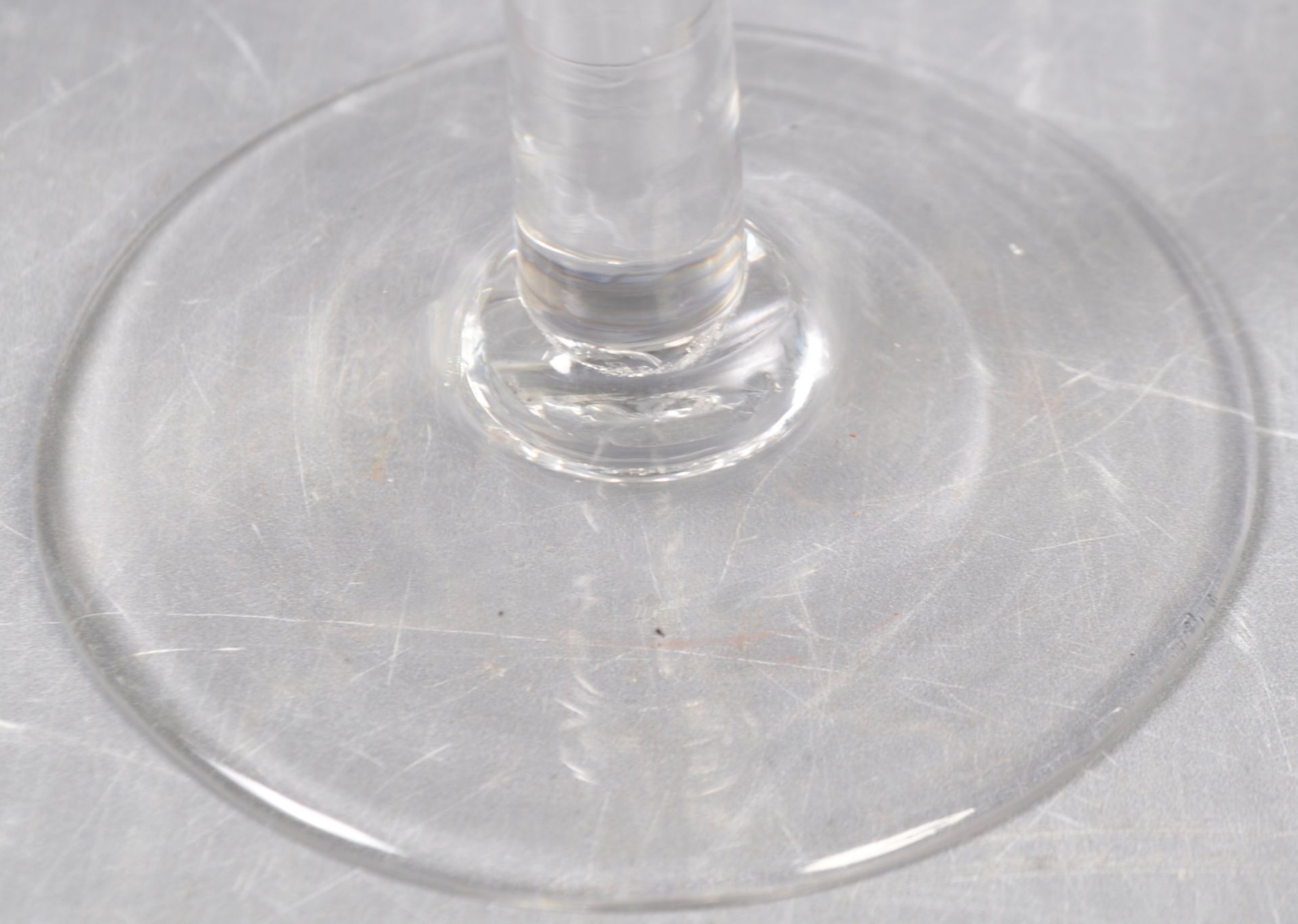 ANTIQUE 18TH CENTURY BALUSTROID STEM WINE GLASS - Bild 4 aus 5