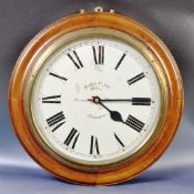 GENT & CO LTD ANTIQUE MAHOGANY AND BRASSED CASED CLOCK