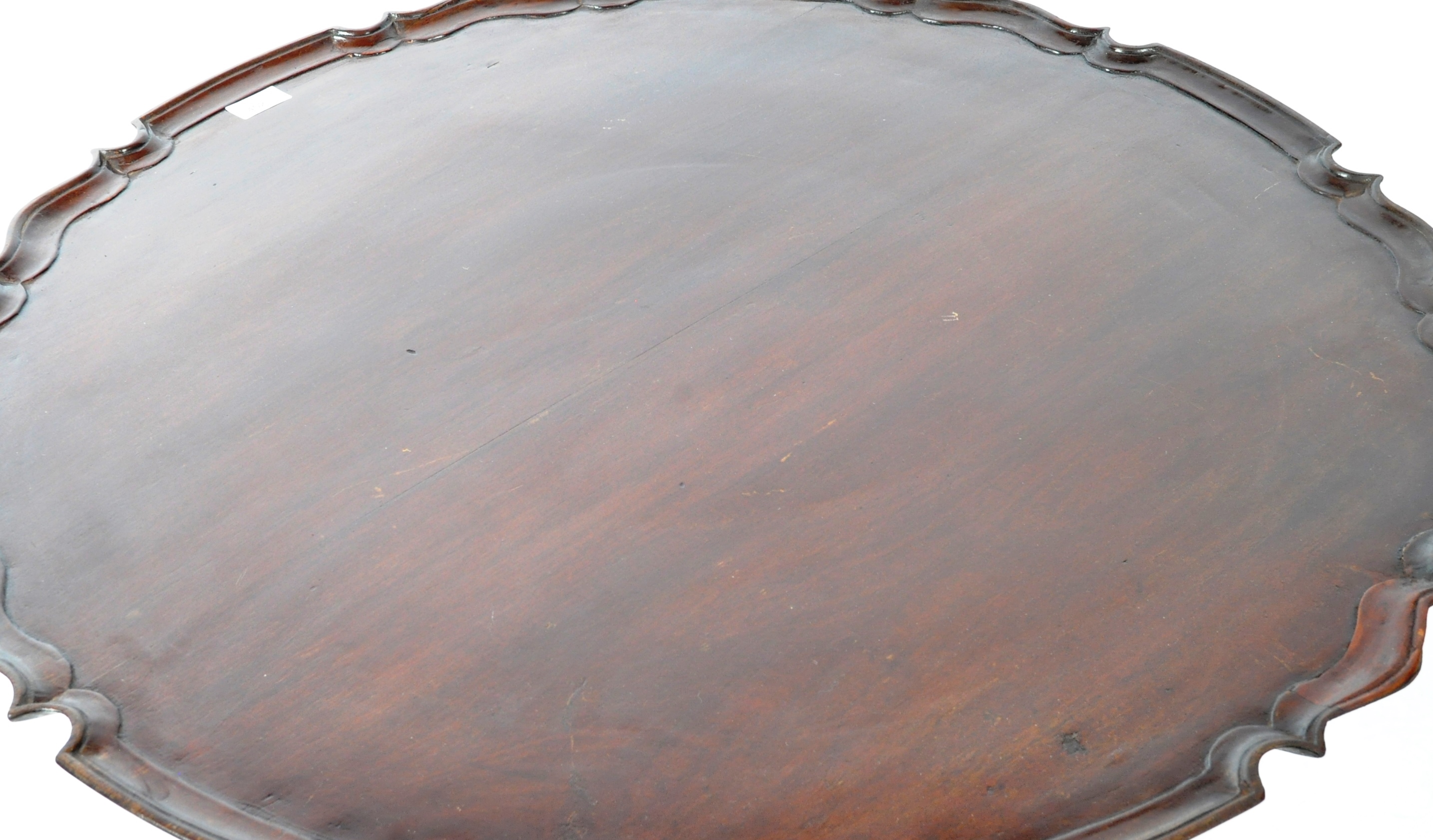 18TH / 19TH CENTURY MAHOAGNY PIE CRUST WINE TABLE / OCCASIONAL TABLE - Image 4 of 6