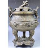 19TH CENTURY CHINESE BRONZE CENSER WITH PROVENANCE