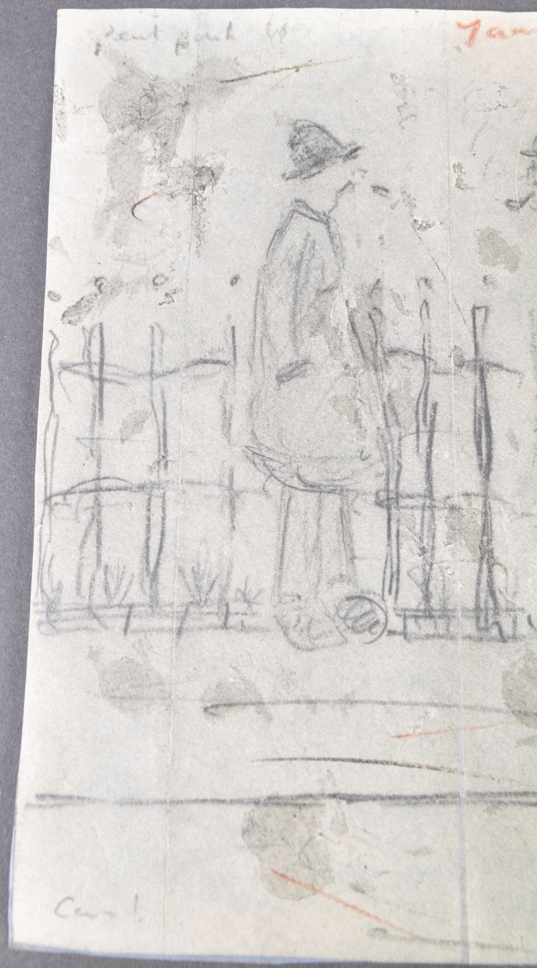 ATTRIBUTED TO L S LOWRY ( LAURENCE STEPHEN LOWRY 1887-1976) SKETCH - Bild 4 aus 5