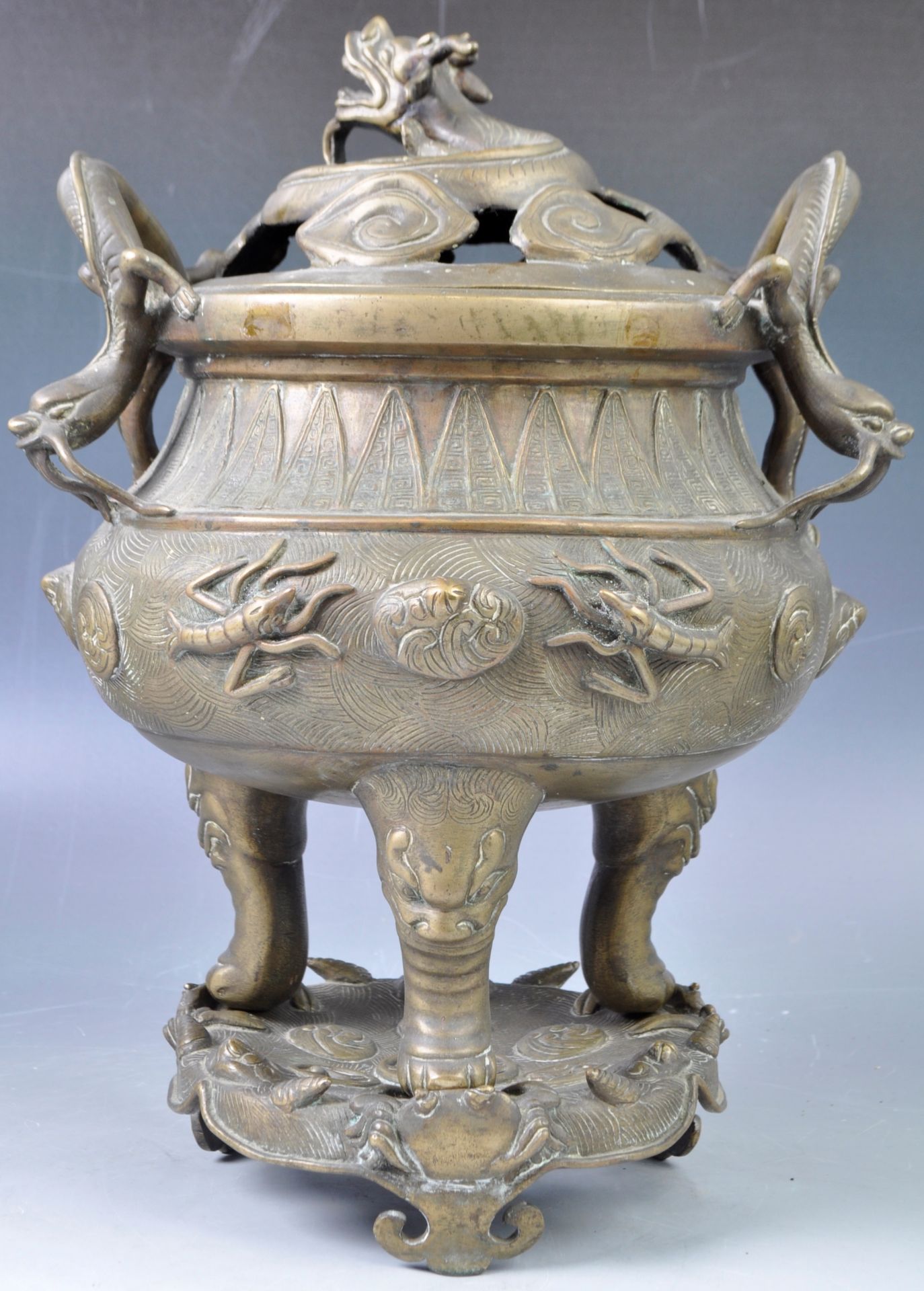 19TH CENTURY CHINESE BRONZE CENSER WITH PROVENANCE - Image 2 of 6