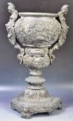 ANTIQUE 19TH CENTURY CLASSIAL PEWTER JARDINIERE