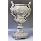 ANTIQUE 19TH CENTURY CLASSIAL PEWTER JARDINIERE