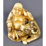 ANTIQUE 19TH CENTURY JAPANESE MEIJI SIGNED NETSUKE