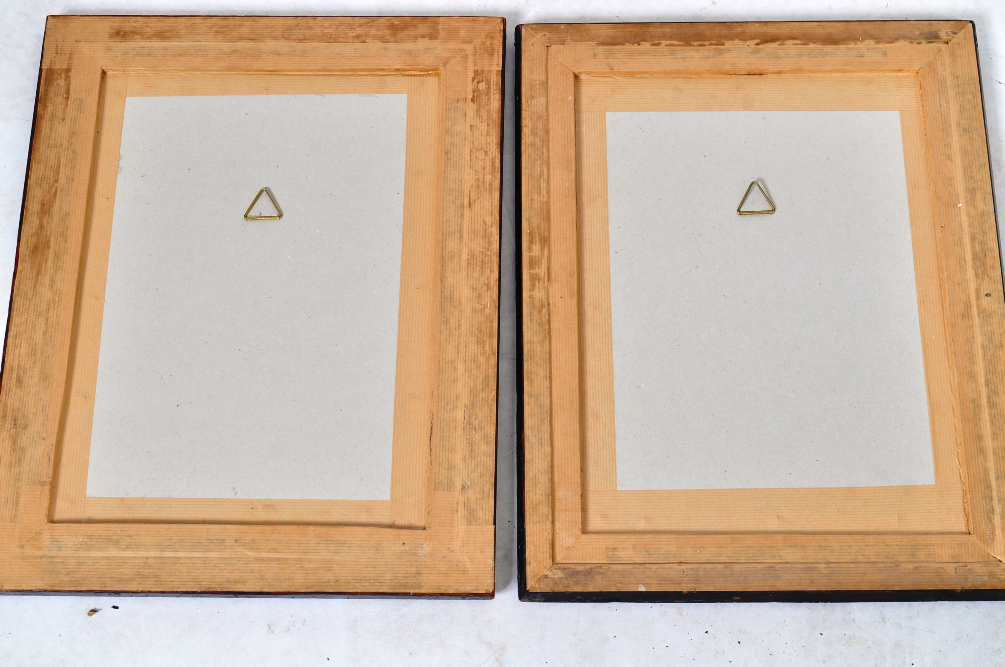 PAIR OF ANTIQUE 18TH CENTURY GEORGIAN REVERSE PRINTED GLASS PICTURES - Image 7 of 7