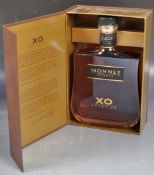 BOXED BOTTLE OF MONNET COGNAC XO PRESTIGE