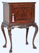 ANTIQUE REVIVAL FLAME MAHOGANY POT CUPBOARD / BEDSIDE