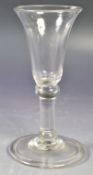 ANTIQUE 18TH CENTURY GEORGIAN BALUSTER STEM GIN GLASS