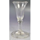 ANTIQUE 18TH CENTURY GEORGIAN BALUSTER STEM GIN GLASS