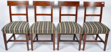 ANTIQUE SET OF GEORGIAN REGENCY BAR BACK DINING CHAIRS