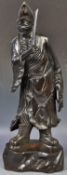 19TH CENTURY JAPANESE BRONZE FIGURE OF A KABUKI THEATRE ACTOR