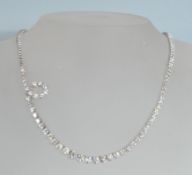 14CT WHITE GOLD AND DIAMOND COLLAR NECKLACE