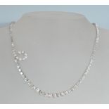 14CT WHITE GOLD AND DIAMOND COLLAR NECKLACE