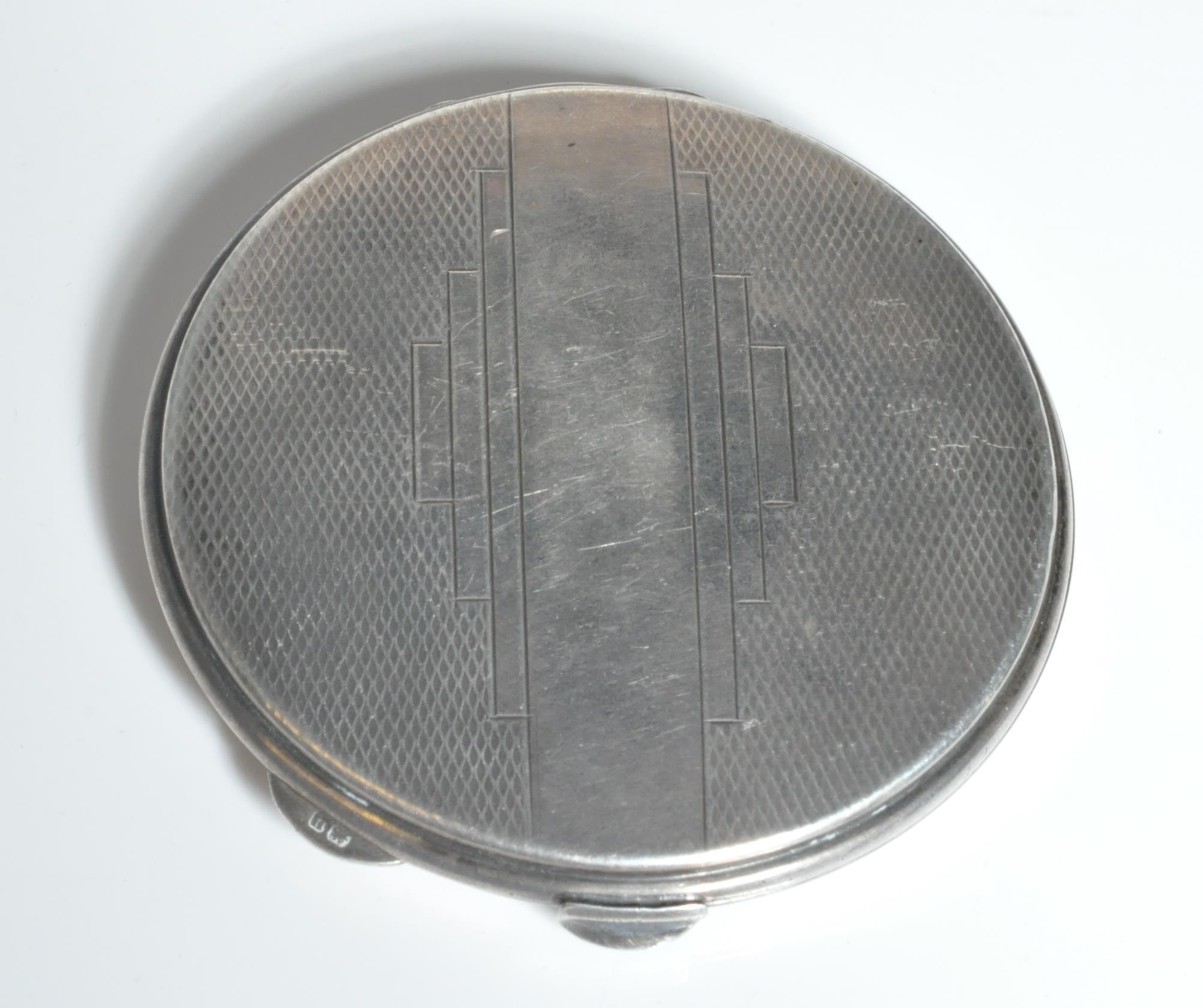 SILVER HALLMARKED ART DECO LADIES COMPACT - Image 4 of 6