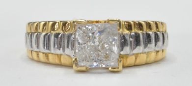 GENTLEMAN'S 18CT GOLD AND DIAMOND RING