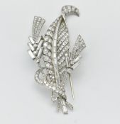 FONTANA - PARIS FRENCH 18CT GOLD & DIAMOND BROOCH