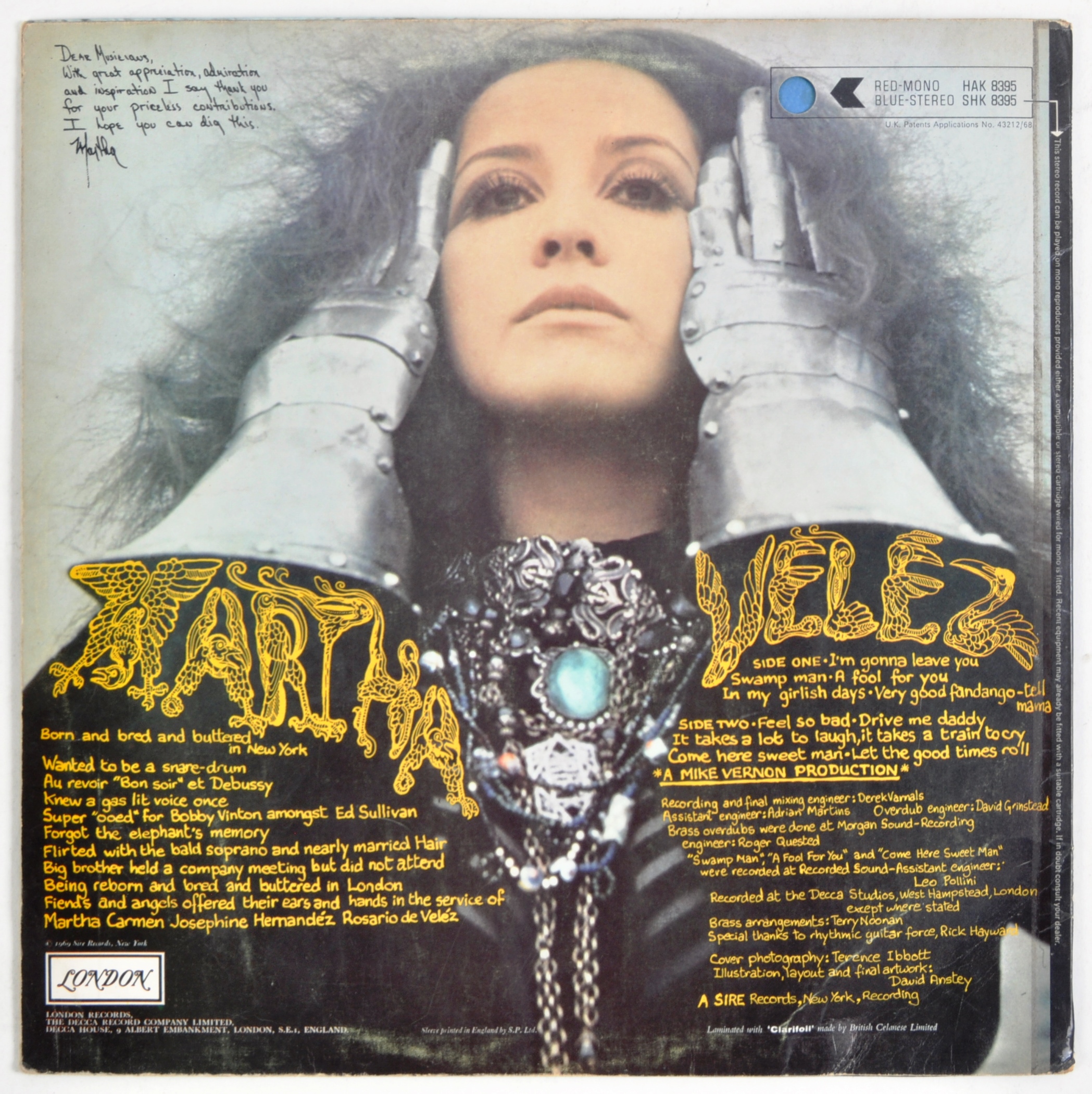 MARTHA VELEZ - FIENDS & ANGLES VINYL RECORD ALBUM - Image 2 of 4