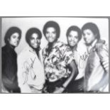 THE JACKSON 5 / THE JACKSONS - MULTI-SIGNED 18X12" PHOTOGRAPH