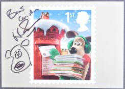 AARDMAN ANIMATIONS - WALLACE & GROMIT - NICK PARK SKETCH AUTOGRAPH CARD