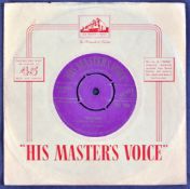 ELVIS PRESLEY - BLUE SUEDE SHOES HMV PURPLE LABEL 45 SINGLE