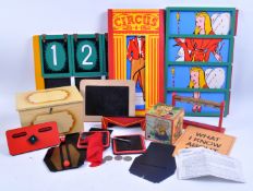 MAGIC TRICKS - COLLECTION OF WOODEN VINTAGE MAGIC TRICKS