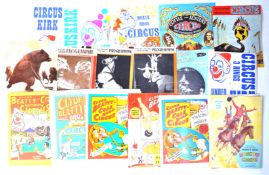 CIRCUS PROGRAMMES - LARGE COLLECTION OF 1930S - 1980S