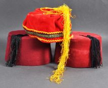 COLLECTION OF VINTAGE FEZZES / FEZ HATS