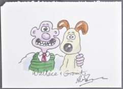 AARDMAN ANIMATIONS - WALLACE & GROMIT - ORIGINAL NICK PARK WATERCOLOUR ARTWORK