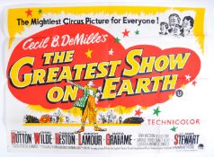 THE GREATEST SHOW ON EARTH (1952) - ORIGINAL BRITISH QUAD