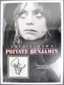 GOLDIE HAWN - PRIVATE BENJAMIN - AUTOGRAPHED 16X12" DISPLAY