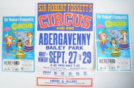 SIR ROBERT FOSSETT'S CIRCUS - COLLECTION OF VINTAGE POSTERS