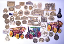 COLLECTION OF BRASS STEAM FAIR RELATED PLAQUES