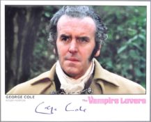 GEORGE COLE - MINDER - HAMMER HORROR - AUTOGRAPHED 8X10" PHOTO