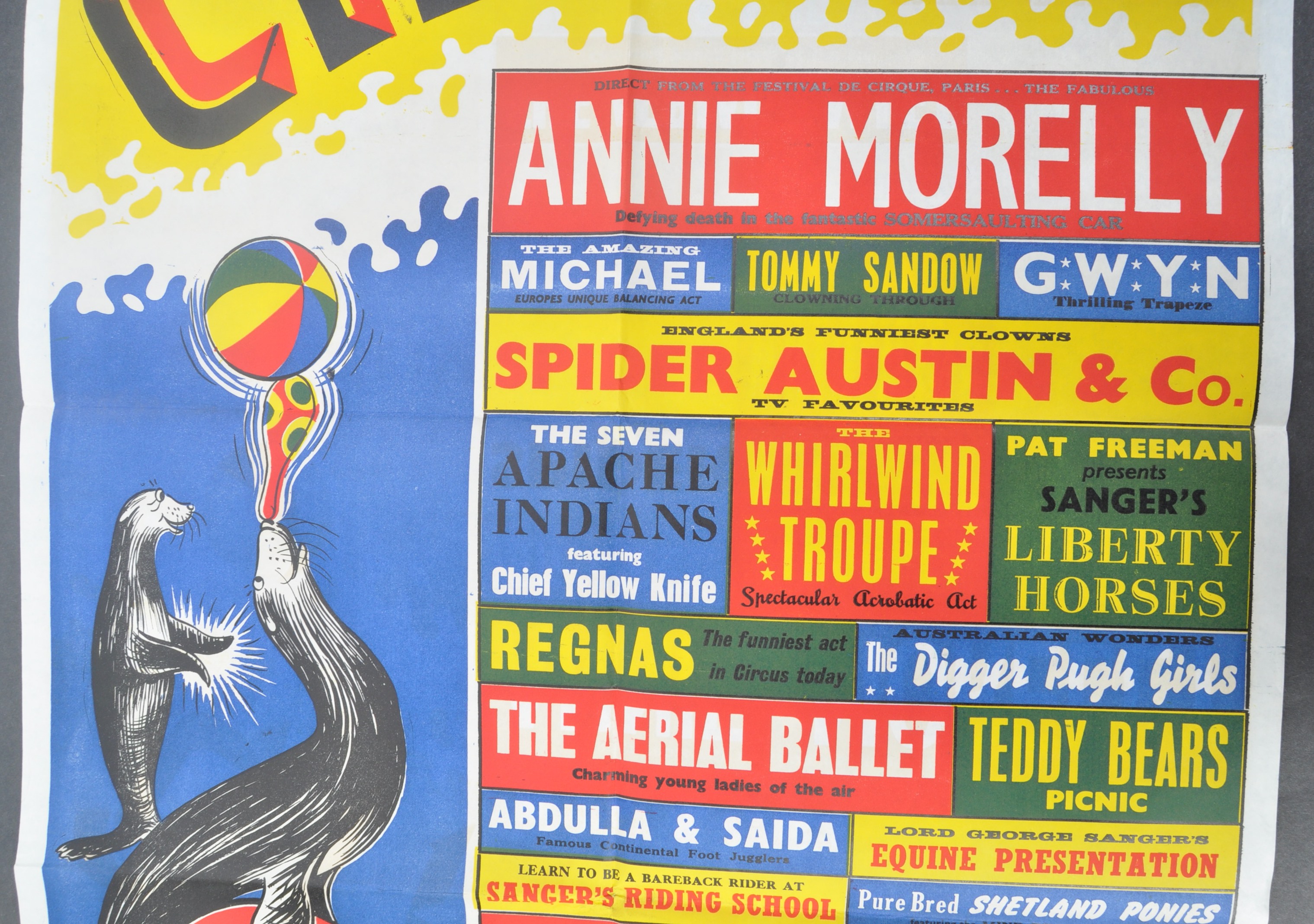 LORD GEORGE SANGER'S CIRCUS - ORIGINAL 1960S ADVERTISING POSTER - Image 3 of 4