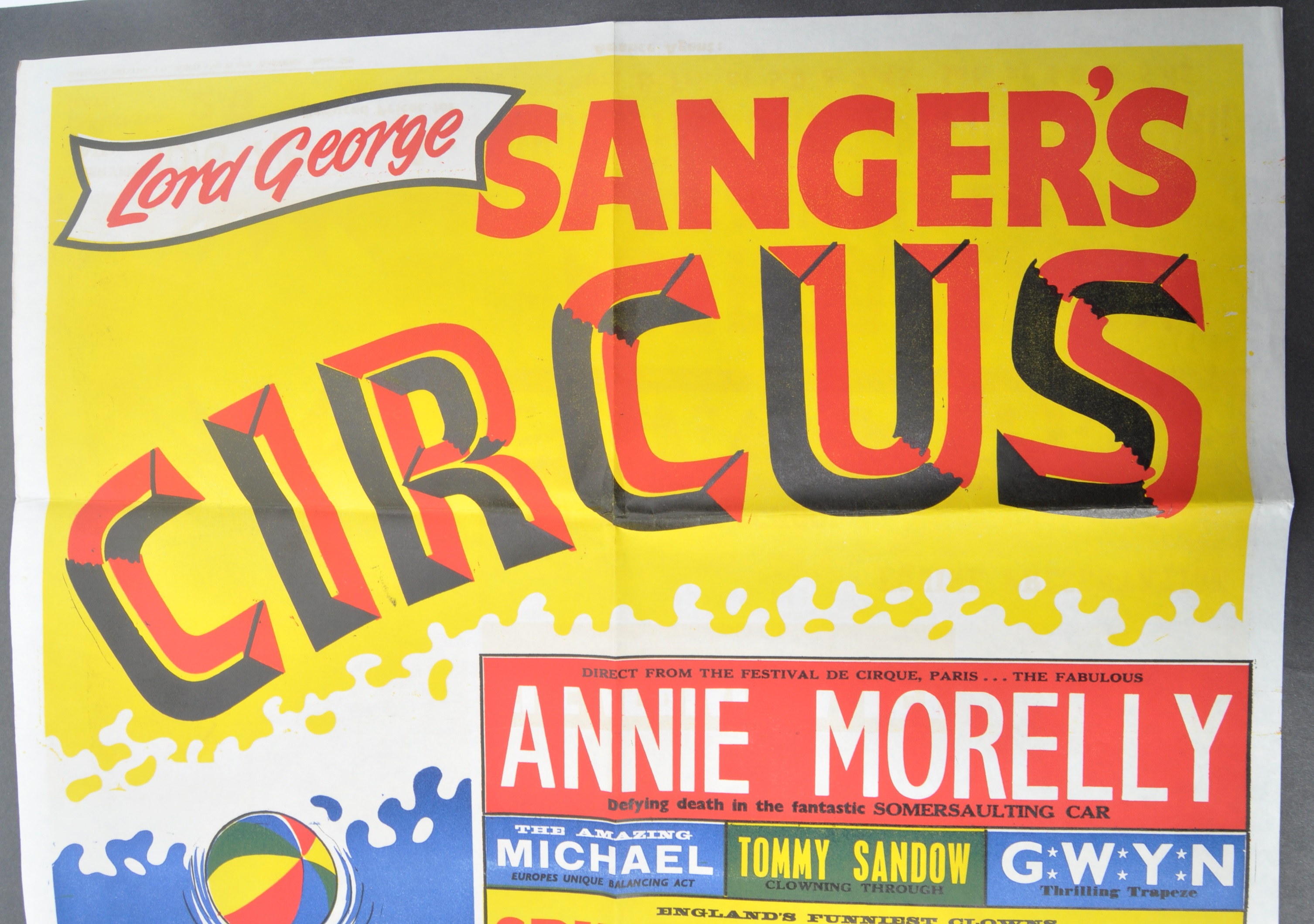 LORD GEORGE SANGER'S CIRCUS - ORIGINAL 1960S ADVERTISING POSTER - Image 2 of 4