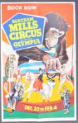 BERTRAM MILLS CIRCUS - ORIGINAL 1960S ADVERTISING POSTER