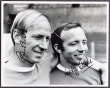 WORLD CUP 1966 - BOBBY CHARLTON & NOBBY STILES SIGNED PHOTOGRAPH