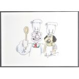 AARDMAN ANIMATIONS - WALLACE & GROMIT - NICK PARK SIGNED ARTWORK