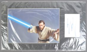 EWAN MCGREGOR - STAR WARS - AUTOGRAPH PRESENTATION DISPLAY