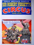 ORIGINAL EARLY 1960S SIR ROBERT FOSSETT'S CIRCUS POSTER