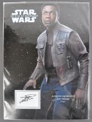 STAR WARS - JOHN BOYEGA - AUTOGRAPHED 16X12" PRESENTATION