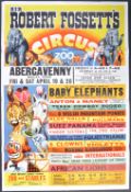 SIR ROBERT FOSSETT'S CIRCUS AND ZOO - 1960S CIRCUS POSTER